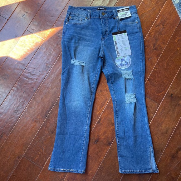 NWT d.jeans Recycled Denim High Waisted Distressed - 10 - Picture 1 of 9